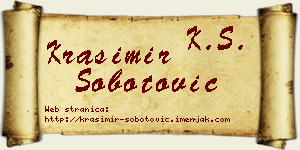 Krasimir Šobotović vizit kartica